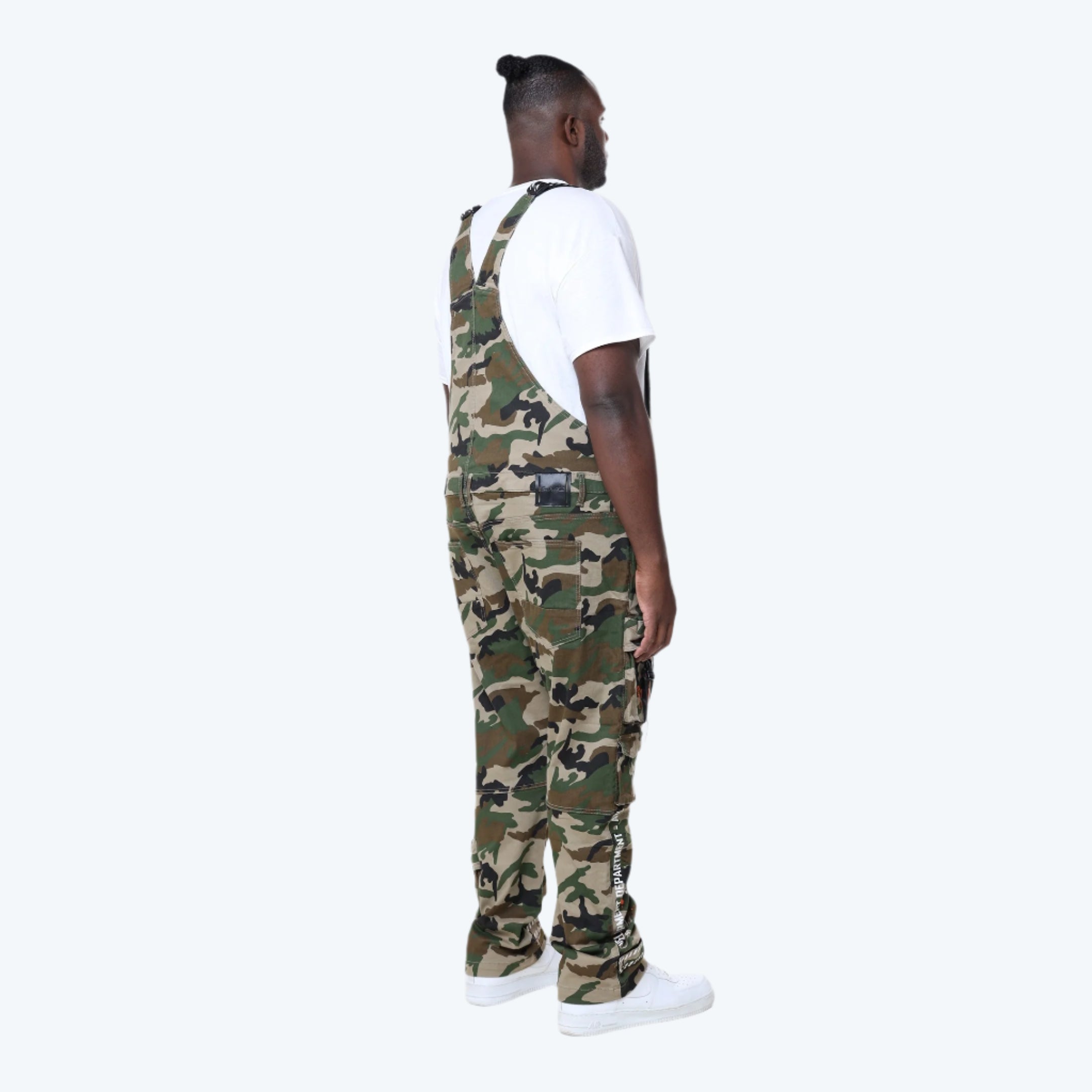 Big and Tall - Utility Twill Overalls - Wood Camo