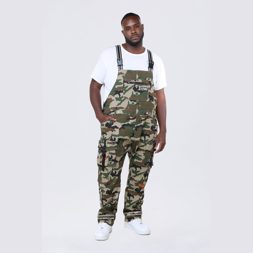 Smoke Rise Big and Tall Big and Tall - Utility Twill Overalls - Wood Camo