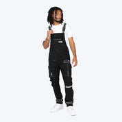Slim Tapered Utility Twill Overalls - Black