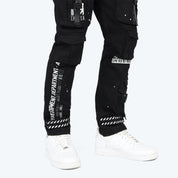 Slim Tapered Utility Twill Overalls - Black