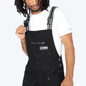 Slim Tapered Utility Twill Overalls - Black