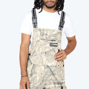 Slim Tapered Utility Twill Overalls - Khaki Hunting Camo