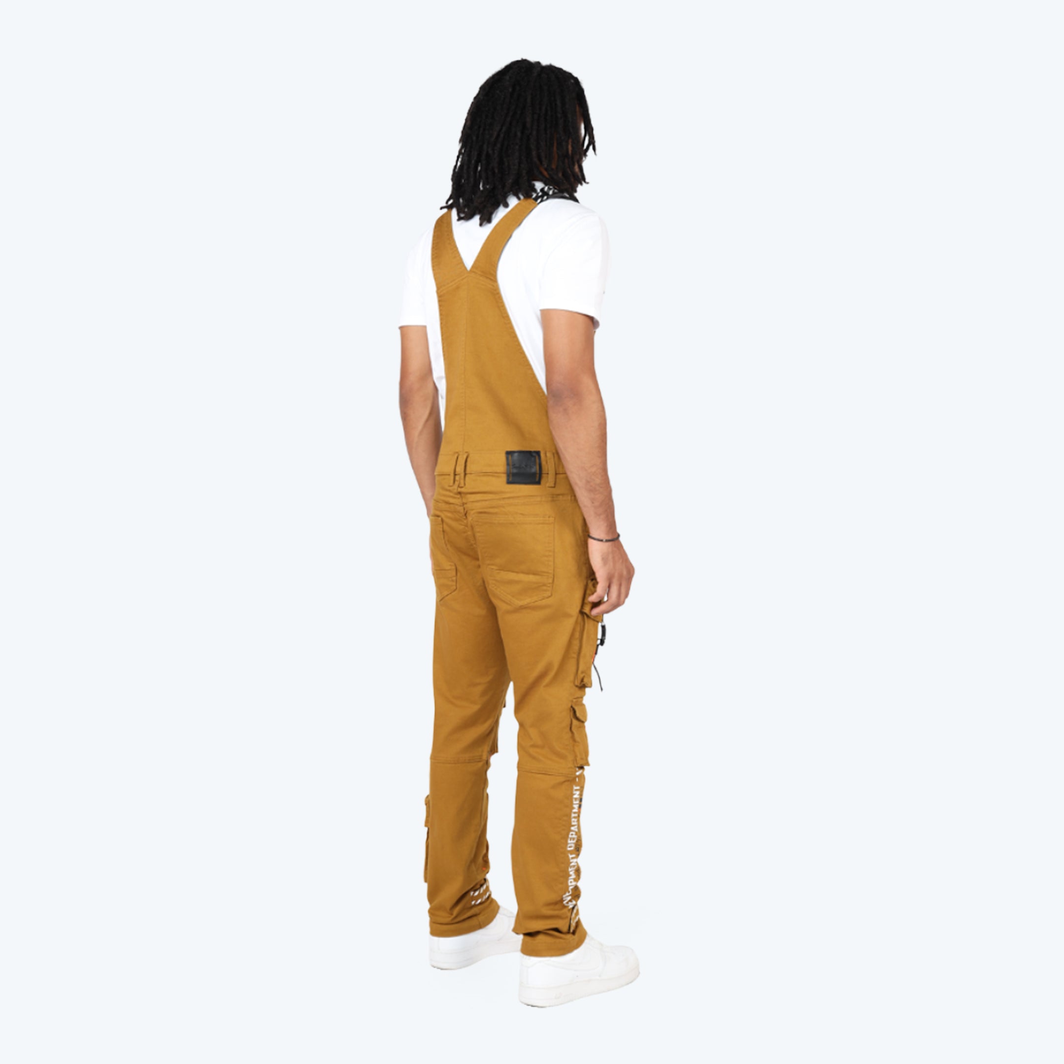 Slim Tapered Utility Twill Overalls - Wheat