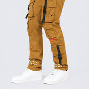 Slim Tapered Utility Twill Overalls - Wheat