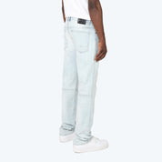 Long Straight Vintage Washed Jeans
