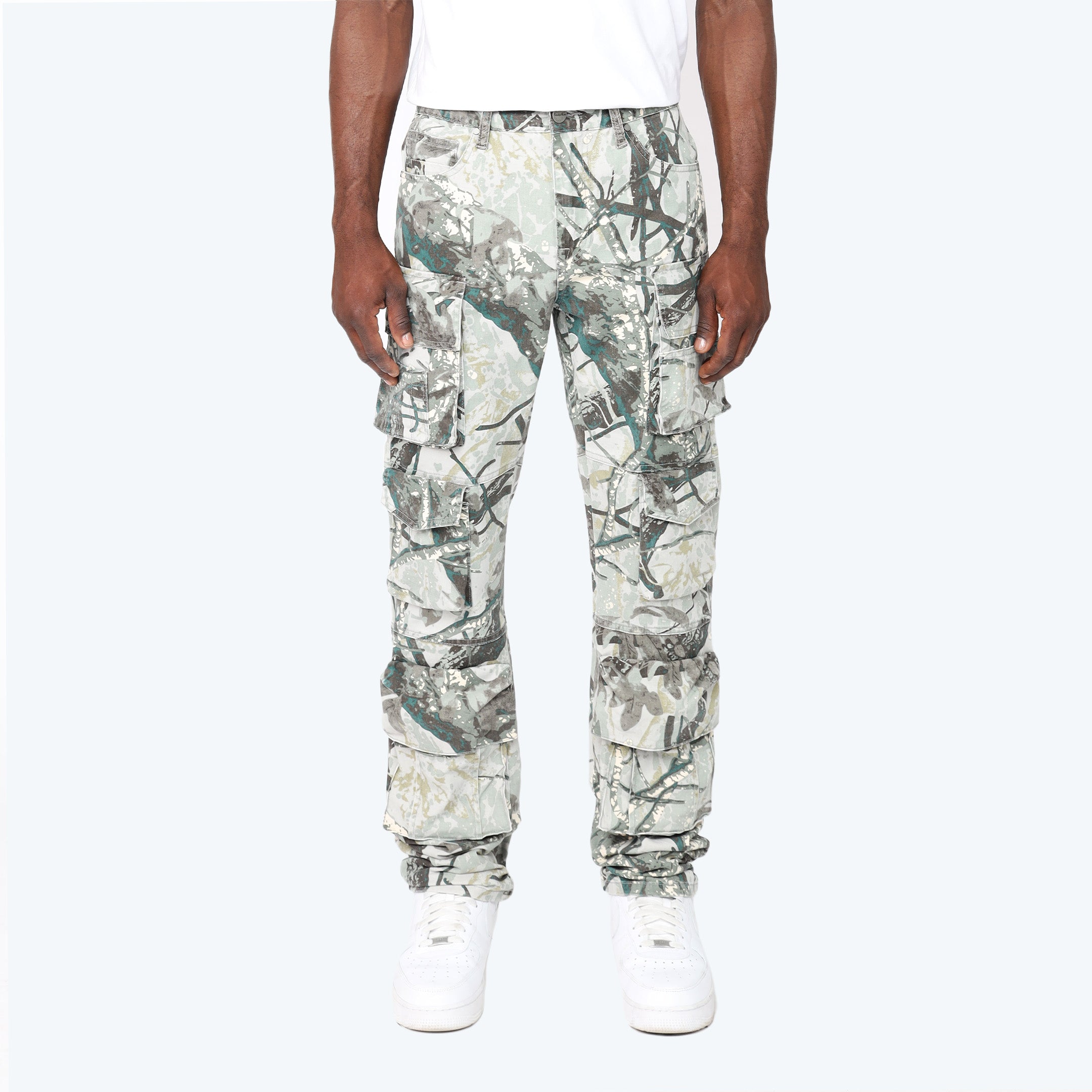 Long Straight Utility Twill Pants