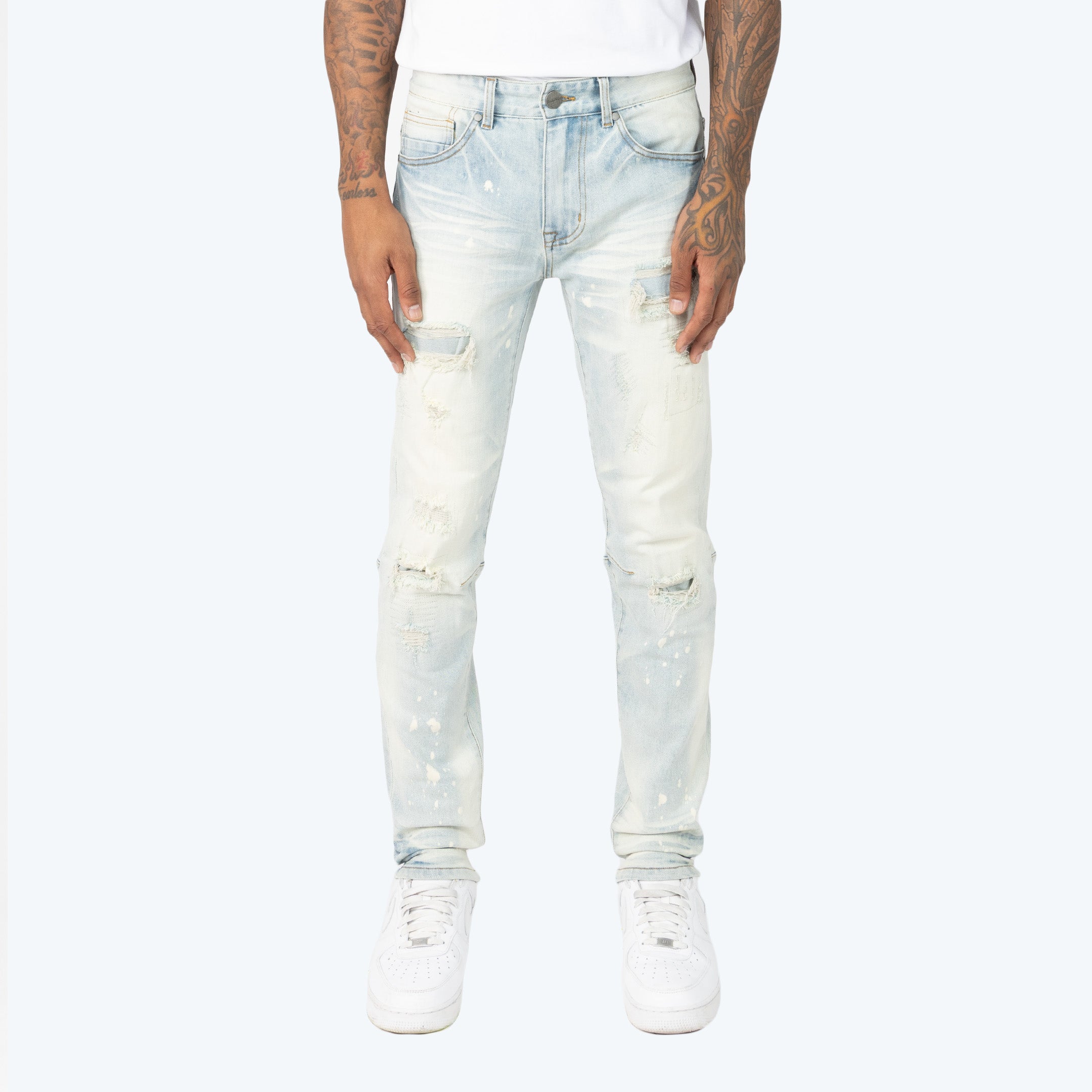 Slim Vintage Rip & Repaired Jeans