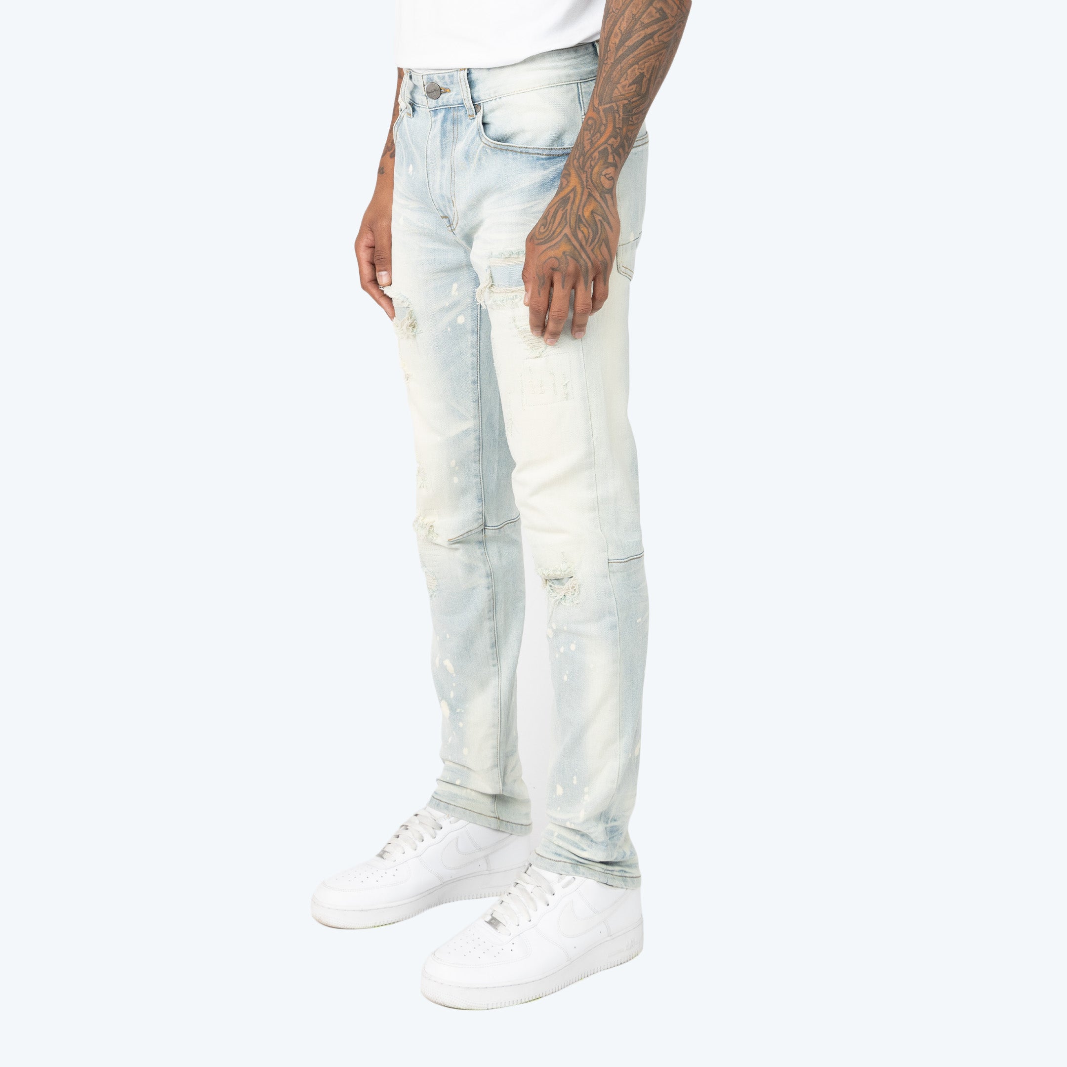 Slim Vintage Rip & Repaired Jeans