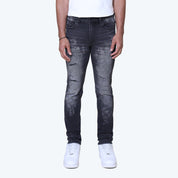 Slim Vintage Washed Jeans - Willow Black