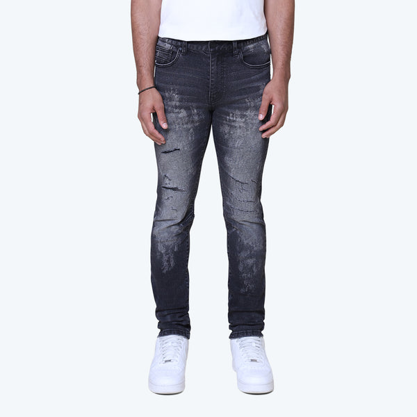 Slim Vintage Washed Jeans - Willow Black
