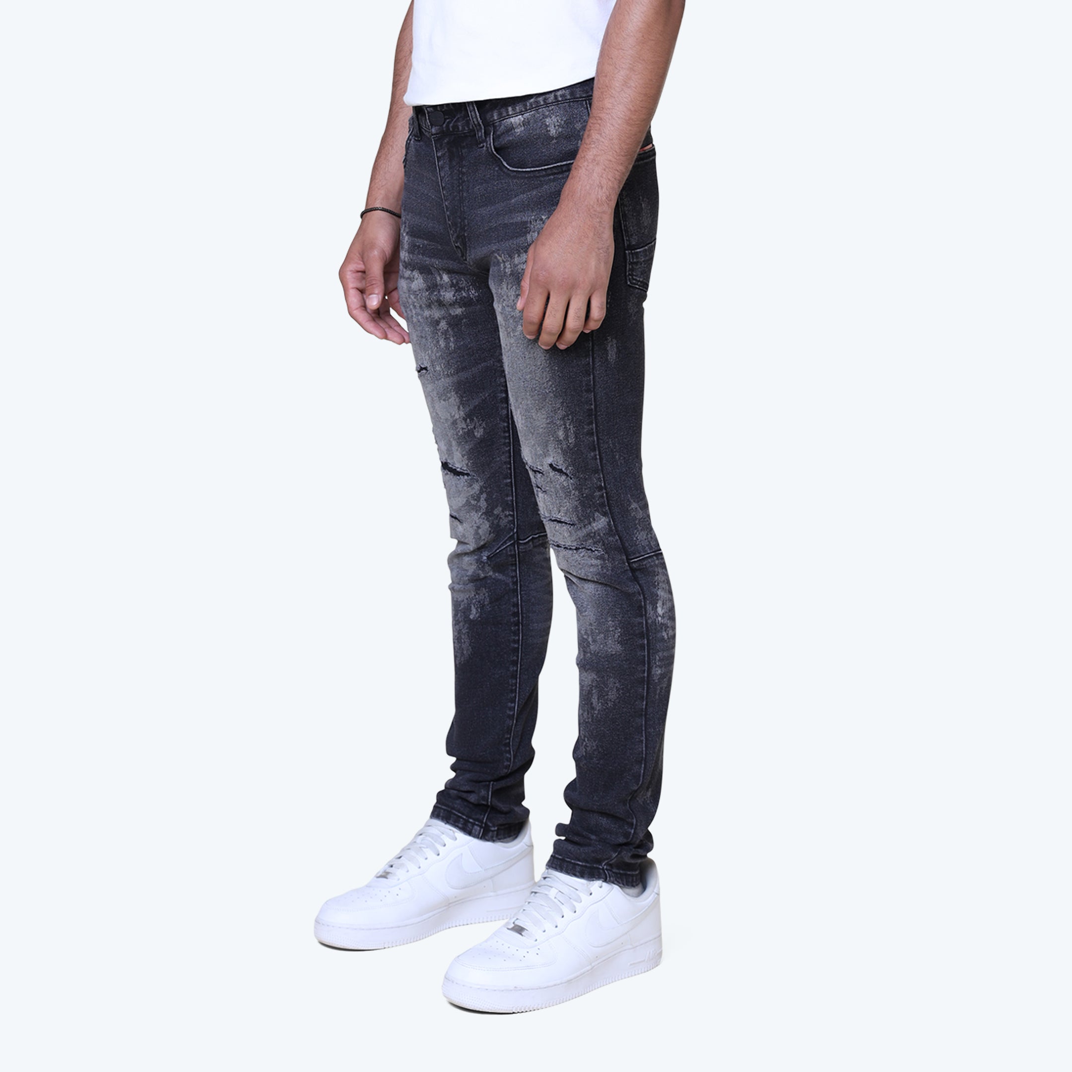 Slim Vintage Washed Jeans - Willow Black