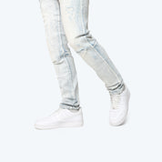 Slim Vintage Washed Jeans - Echo Blue