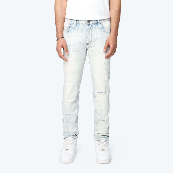 Slim Vintage Washed Jeans - Echo Blue