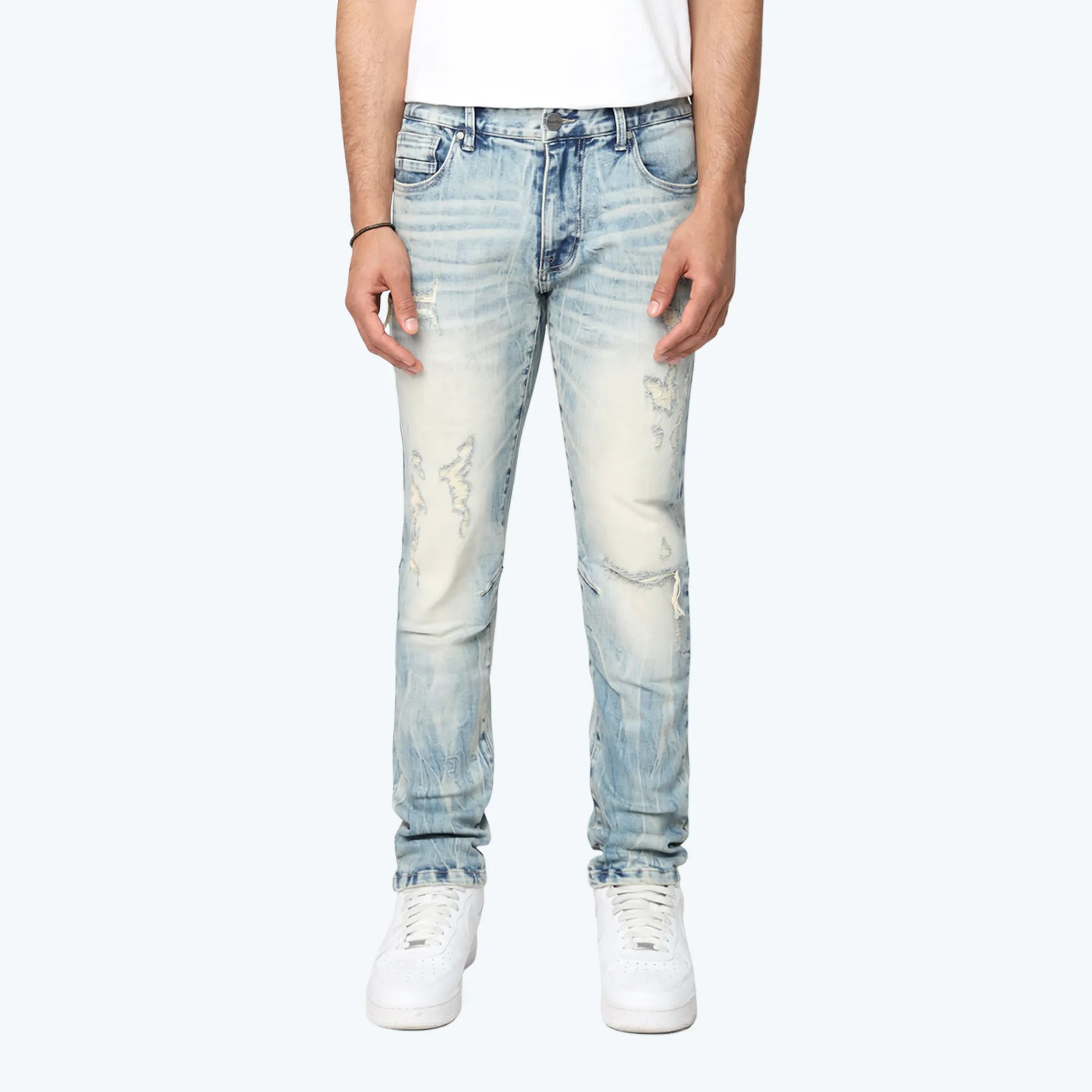 Slim Vintage Washed Jeans - Mojave Blue