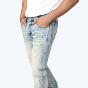Slim Vintage Washed Jeans - Mojave Blue