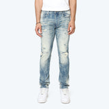 Slim Vintage Washed Jeans - Vespera Blue