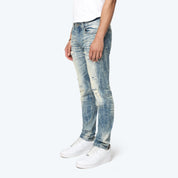 Slim Vintage Washed Jeans - Vespera Blue