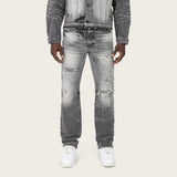 Straight Heavy Whisker Effect Jeans - Astro Black