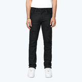 Straight Heavy Whisker Effect Jeans - Glow Black