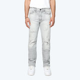 Straight Heavy Whisker Effect Jeans - Rubio Grey
