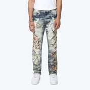 Long Straight Academy Jeans - Blue Toast