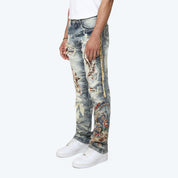 Long Straight Academy Jeans - Blue Toast
