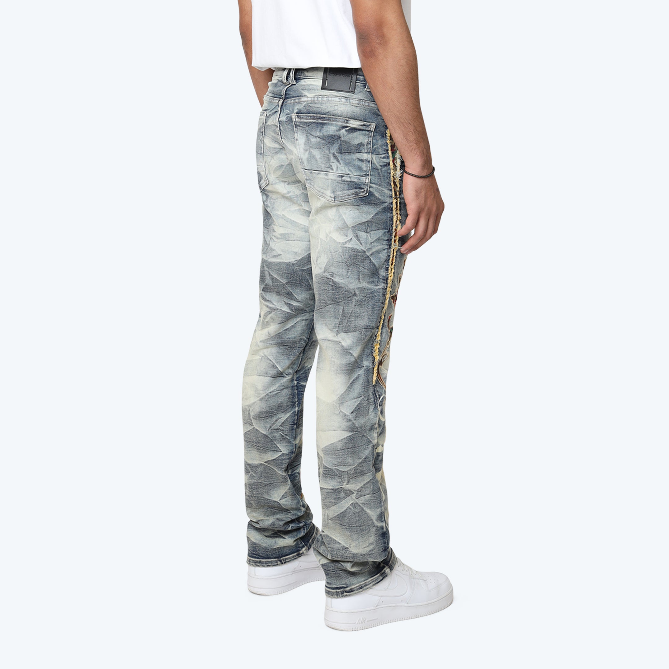 Long Straight Academy Jeans - Blue Toast