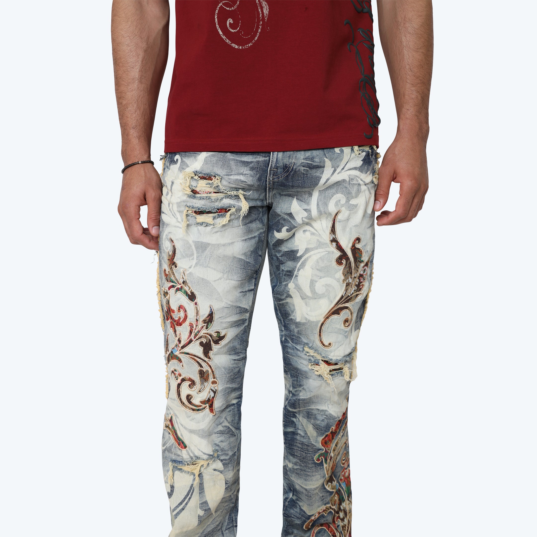 Long Straight Academy Jeans - Blue Toast