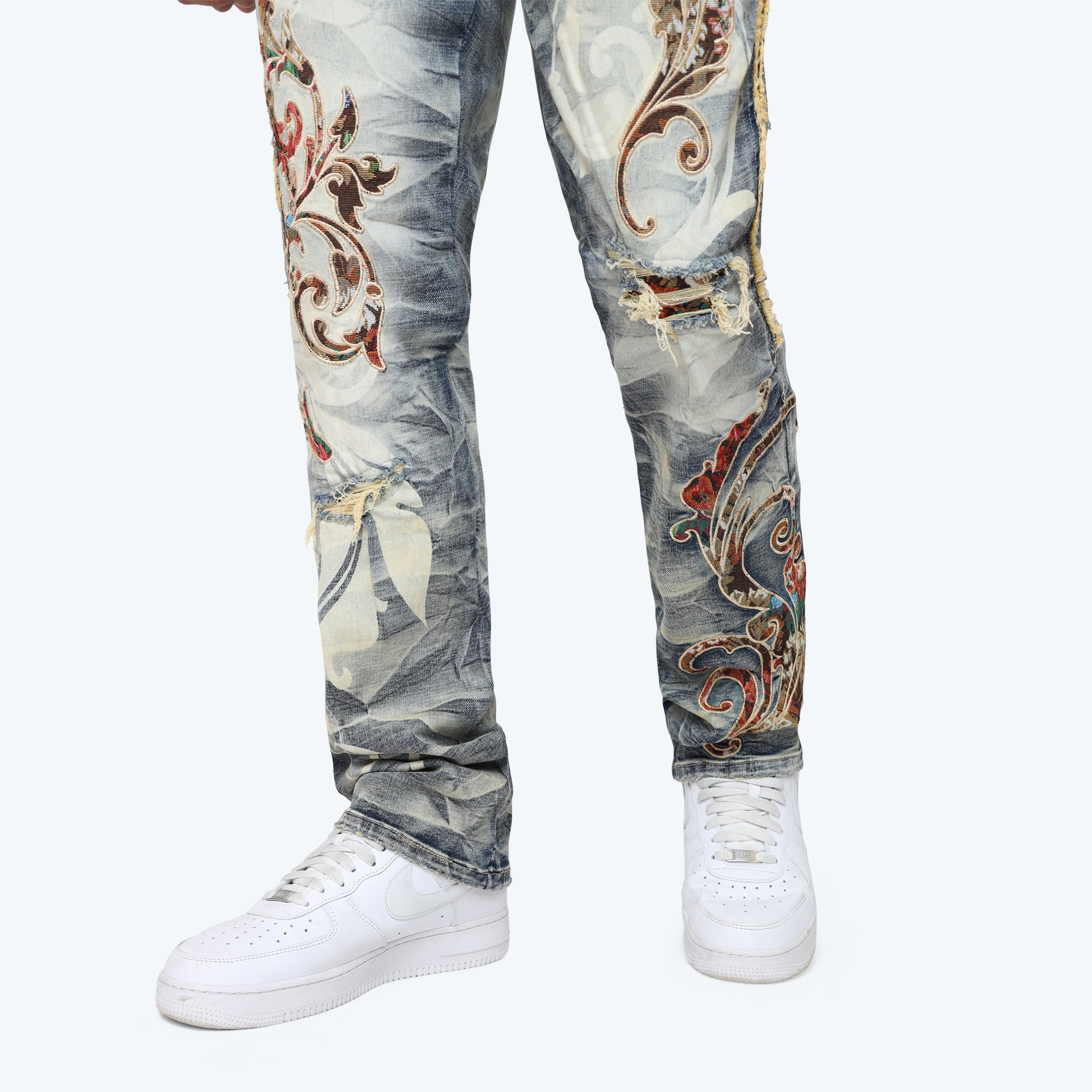 Long Straight Academy Jeans - Blue Toast