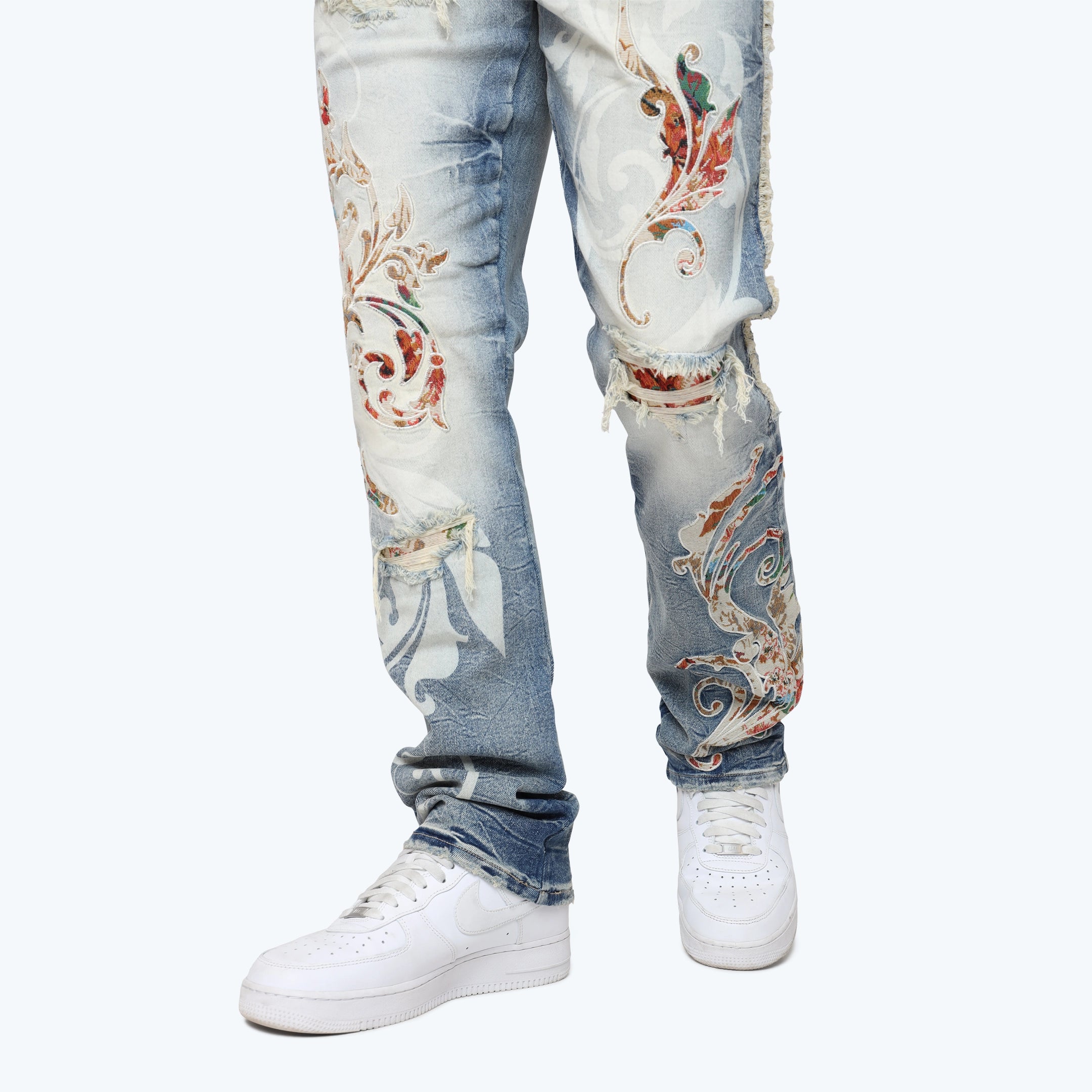 Long Straight Academy Jeans - Rhodes Blue