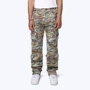 Long Straight Wilds Utility Twill Pants - Tiger Camo
