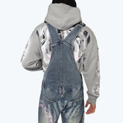 Long Straight Havoc Denim Overalls - Cydonia Blue