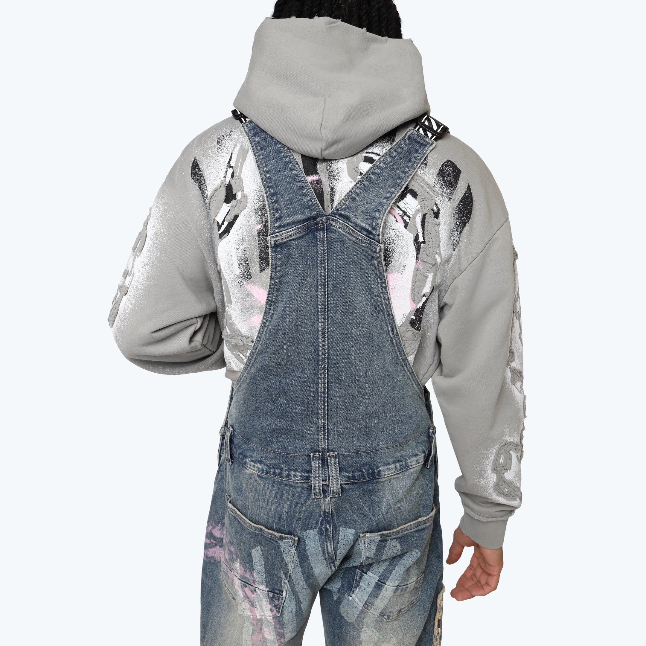 Long Straight Havoc Denim Overalls - Cydonia Blue