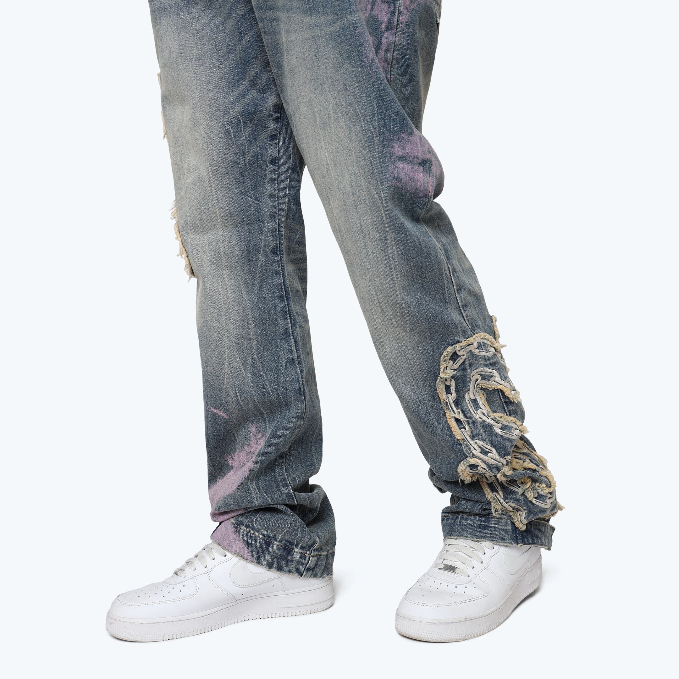 Long Straight Havoc Denim Overalls - Cydonia Blue