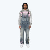 Long Straight Havoc Denim Overalls - Cydonia Blue