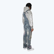 Long Straight Havoc Denim Overalls - Cydonia Blue