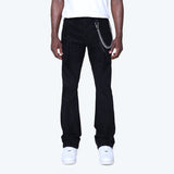 Lazy Stacked Field Flocked Jeans - Dorset Black
