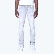Stacked Rhinestone Jeans - Bullet Grey