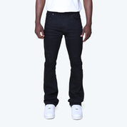 Stacked Rhinestone Jeans - Jet Black