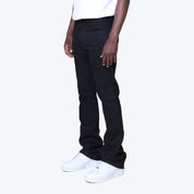 Stacked Rhinestone Jeans - Jet Black