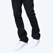 Stacked Rhinestone Jeans - Jet Black