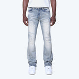 Stacked Rhinestone Jeans - Mojave Blue