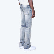 Stacked Rhinestone Jeans - Mojave Blue