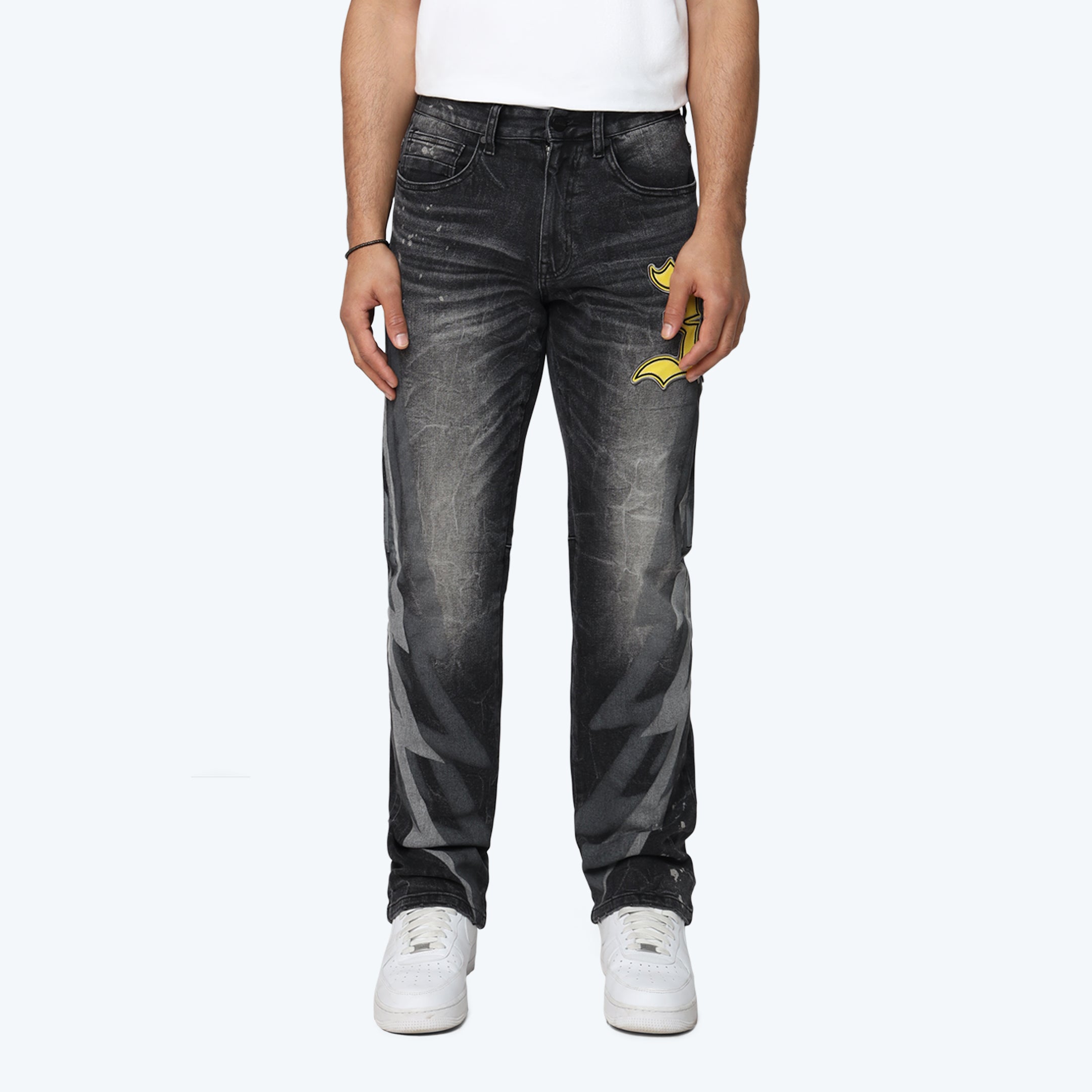 Long Straight Triumph Jeans - Cabo Black