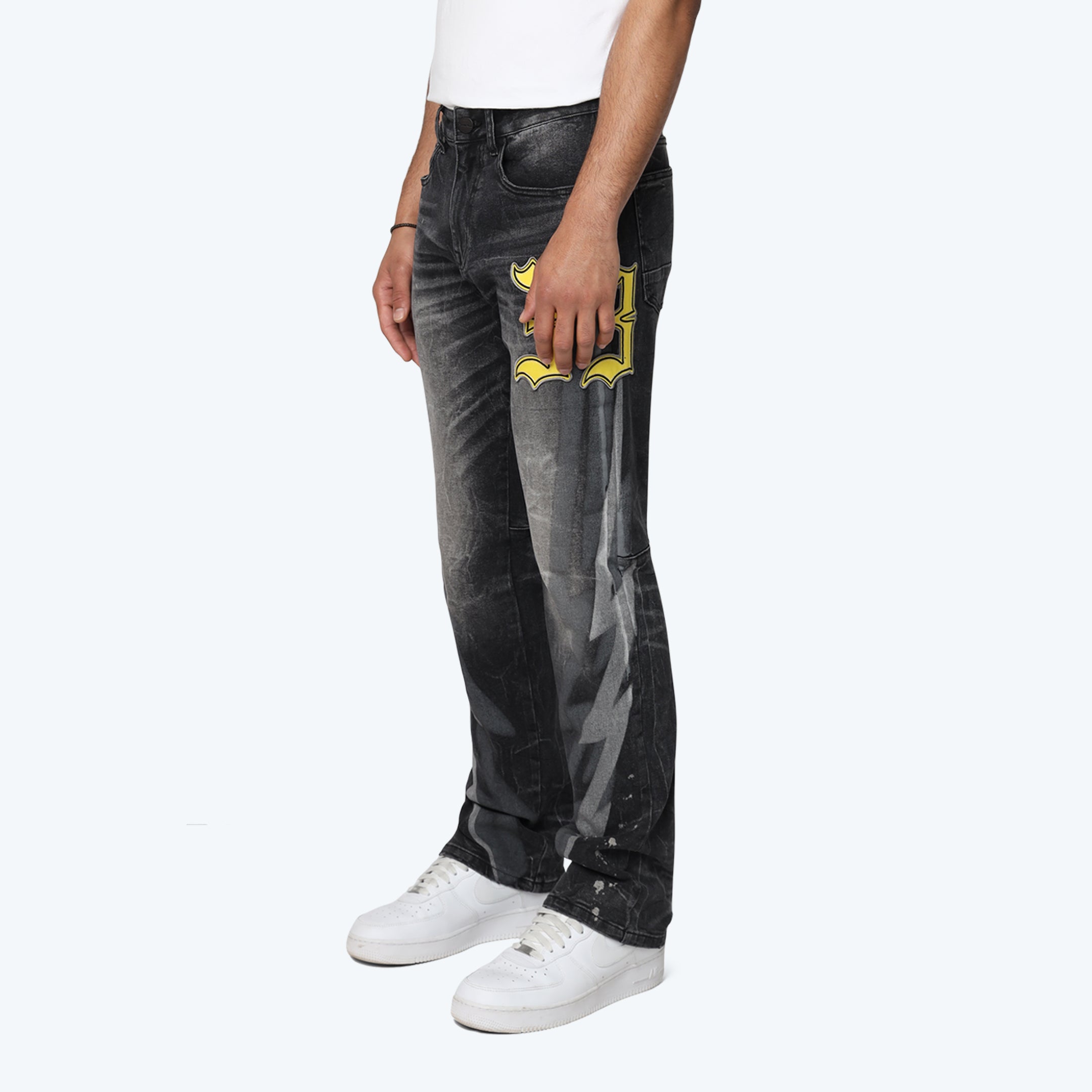 Long Straight Triumph Jeans - Cabo Black