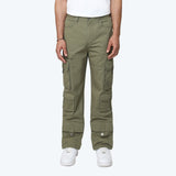 Retro Cargo Twill Pants - Loden Green
