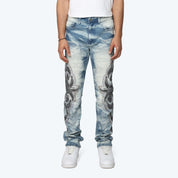 Long Straight Luminous Jeans - Lowell Blue