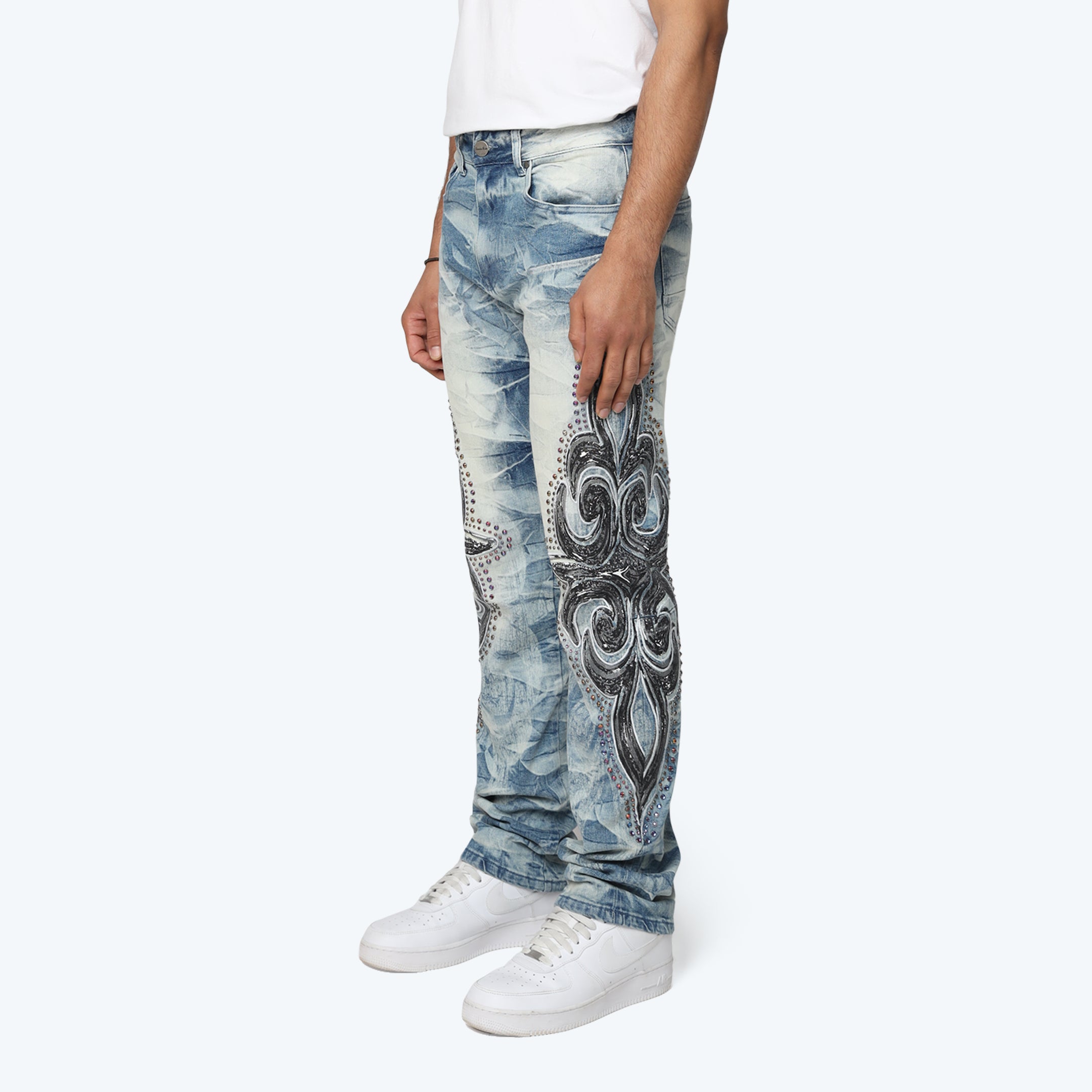 Long Straight Luminous Jeans - Lowell Blue