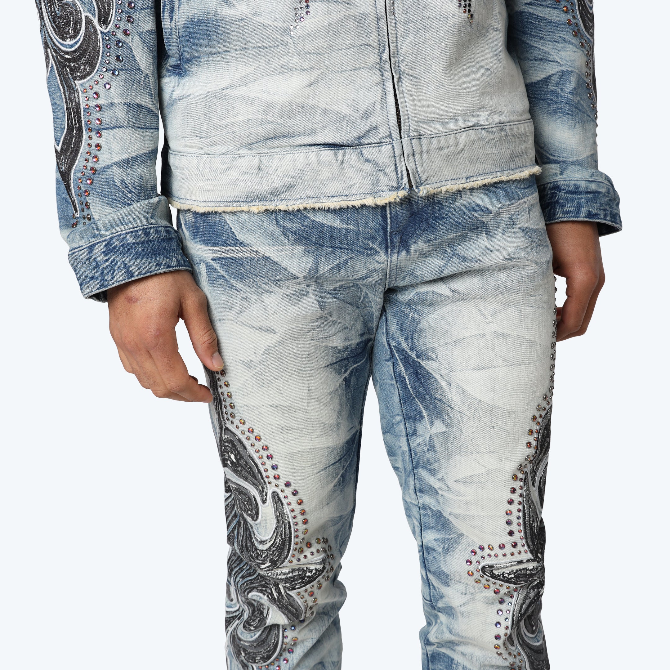 Long Straight Luminous Jeans - Lowell Blue