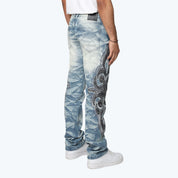 Long Straight Luminous Jeans - Lowell Blue
